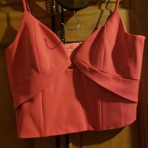 BNWT Bardot Red crop top bustier